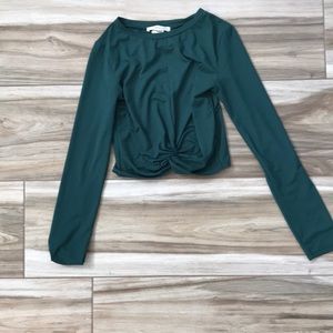 Green crop top